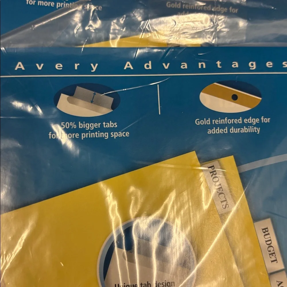 Avery Big Tab Insertable Dividers - Bright Yellow - 6 packages